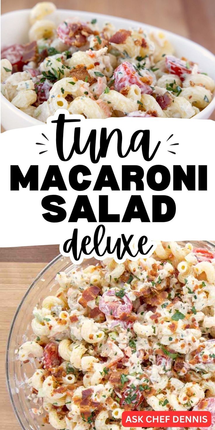 this tuna macaroni salad is delicious and easy to make it's the perfect side dish