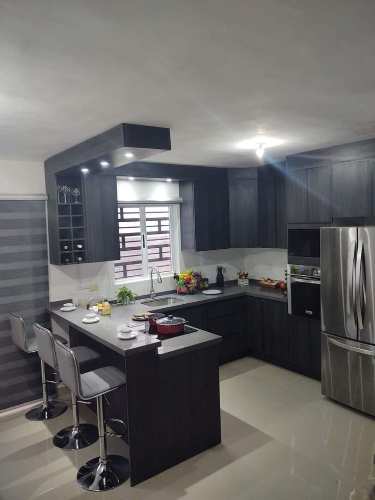 the kitchen is clean and ready for us to use in its new owner's home