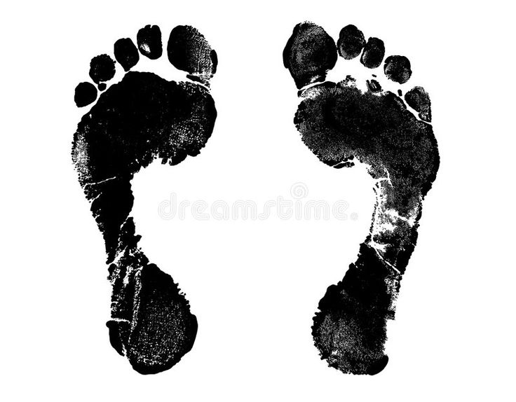 a black and white imprint of a baby's foot