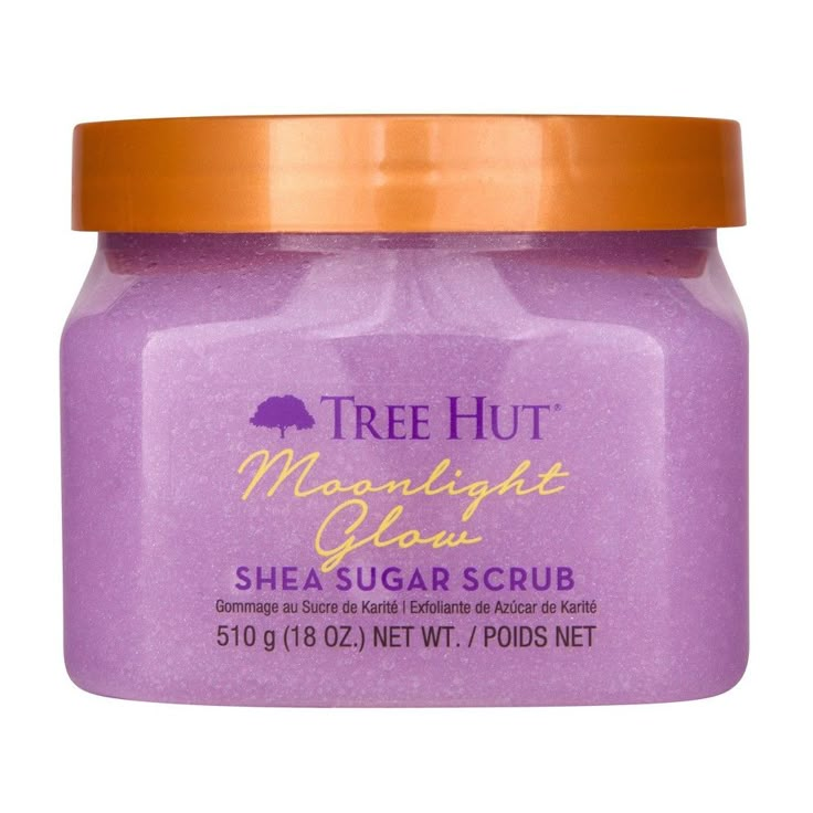 Reveal soft, glowing skin with the mood-soothing scent of Tree Hut Moonlight Glow Shea Sugar Scrub! Made with Sugar, Shea Butter, Snow Mushroom, Magnesium, Amethyst Powder, a grounding functional fragrance, and a blend of six natural oils, this body exfoliator scrub deeply nourishes and balances skin hydration to help restore your skin's natural glow, while helping reduce tension and promoting a sense of deep calm and balance. The thoughtful ingredients work together to hydrate, renew, and smoot Tree Hut Body Scrub, Shea Sugar Scrub, Sephora Skin Care, Shower Skin Care, Sugar Body, Sugar Body Scrub, Skin Care Items, Tree Hut, Body Exfoliator