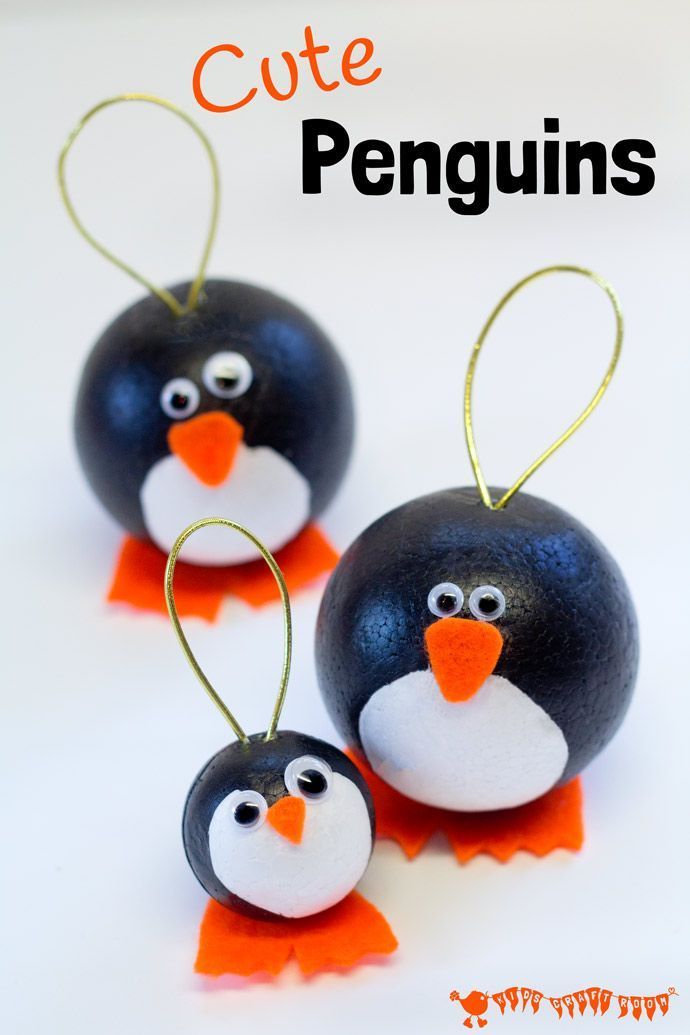 these penguin ornaments are so cute and easy to make