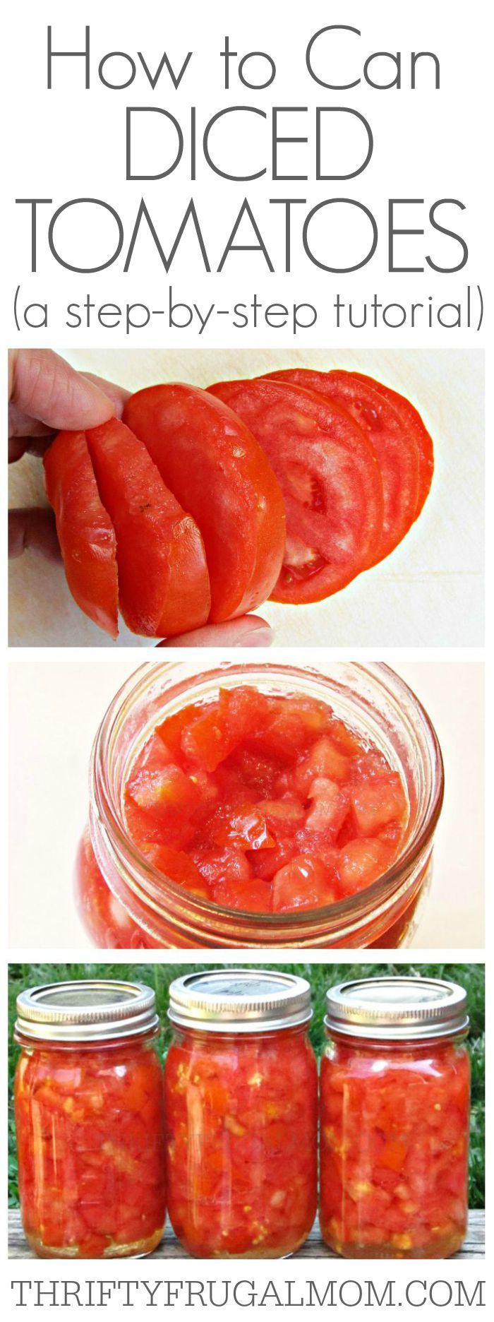 how to can diced tomatoes in a canning jar