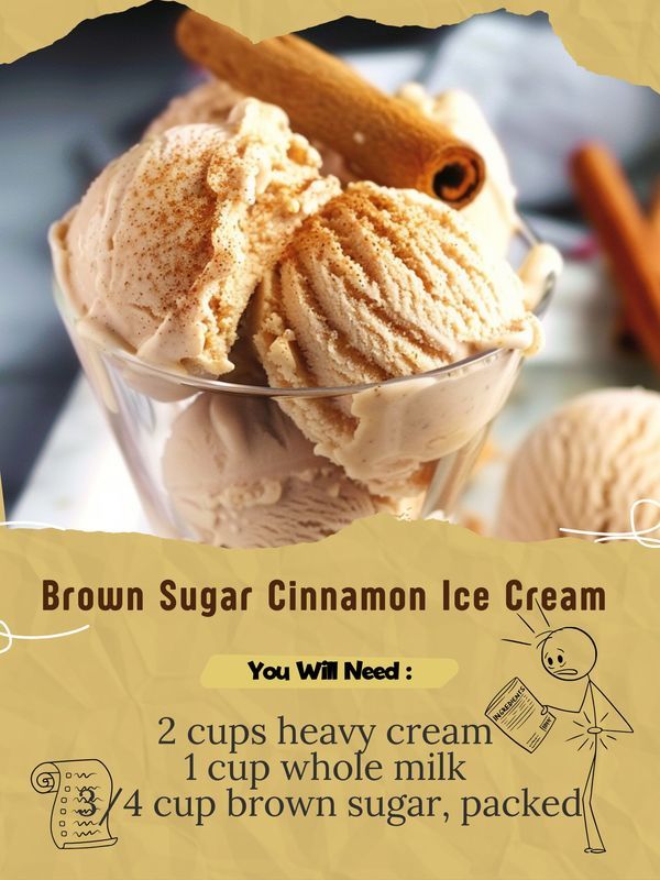 two scoops of brown sugar cinnamon ice cream