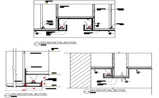 Ceiling detail section dwg file | Ceiling detail, Gypsum ceiling, Ceiling