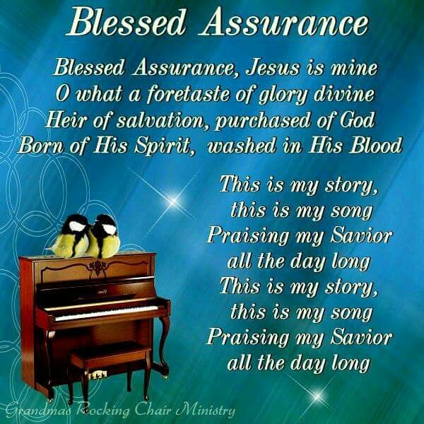 two birds sitting on top of a piano with the words,'blessing assurances jesus is