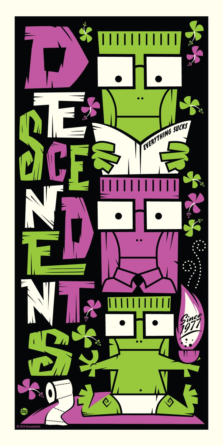 Milo Descendents, Descendents Band, Sarcastic Words, Concert Poster Design, Punk Poster, Crust Punk, Merch Products, Screen Print Poster, Arte Punk