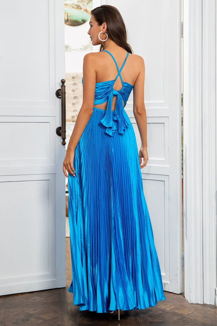 Blue Long Prom Dress, Prom Dresses Under 100, Prom Dress Inspiration, Cute Prom Dresses, Beautiful Prom Dresses, Evening Dresses Cocktail, Senior Prom, Short Prom, Floor Length Dresses