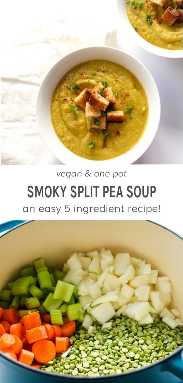 the recipe for smoky split pea soup with carrots and celery