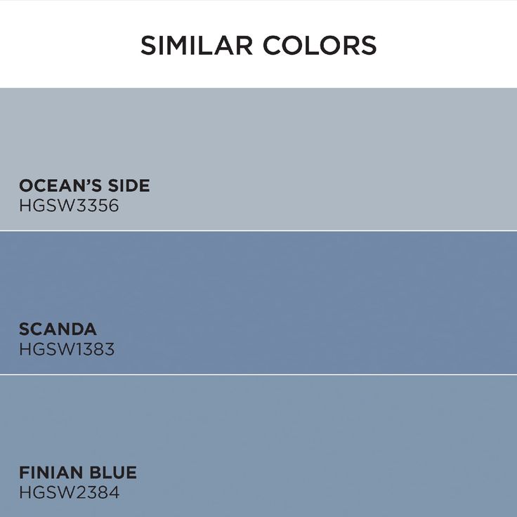 the shades of blue and gray are shown in this color scheme for similar colors, including ocean's side