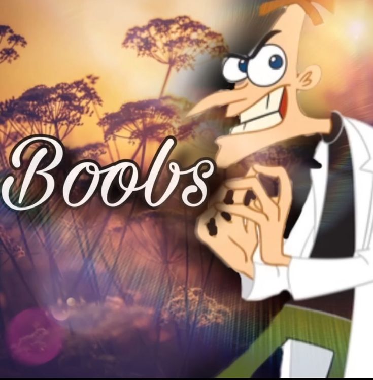 a cartoon character with the words boo's in front of him and palm trees