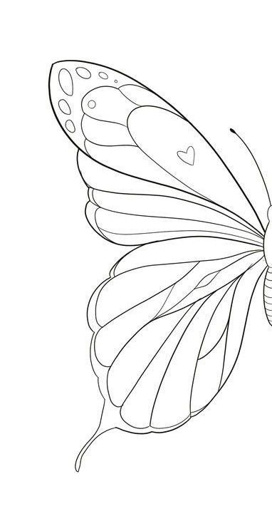 a butterfly flying in the sky coloring page