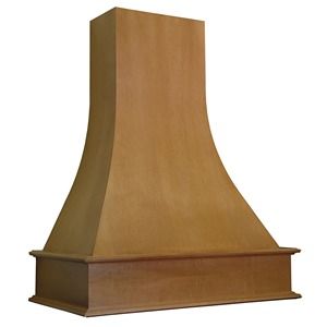 a wooden stove hood on a white background