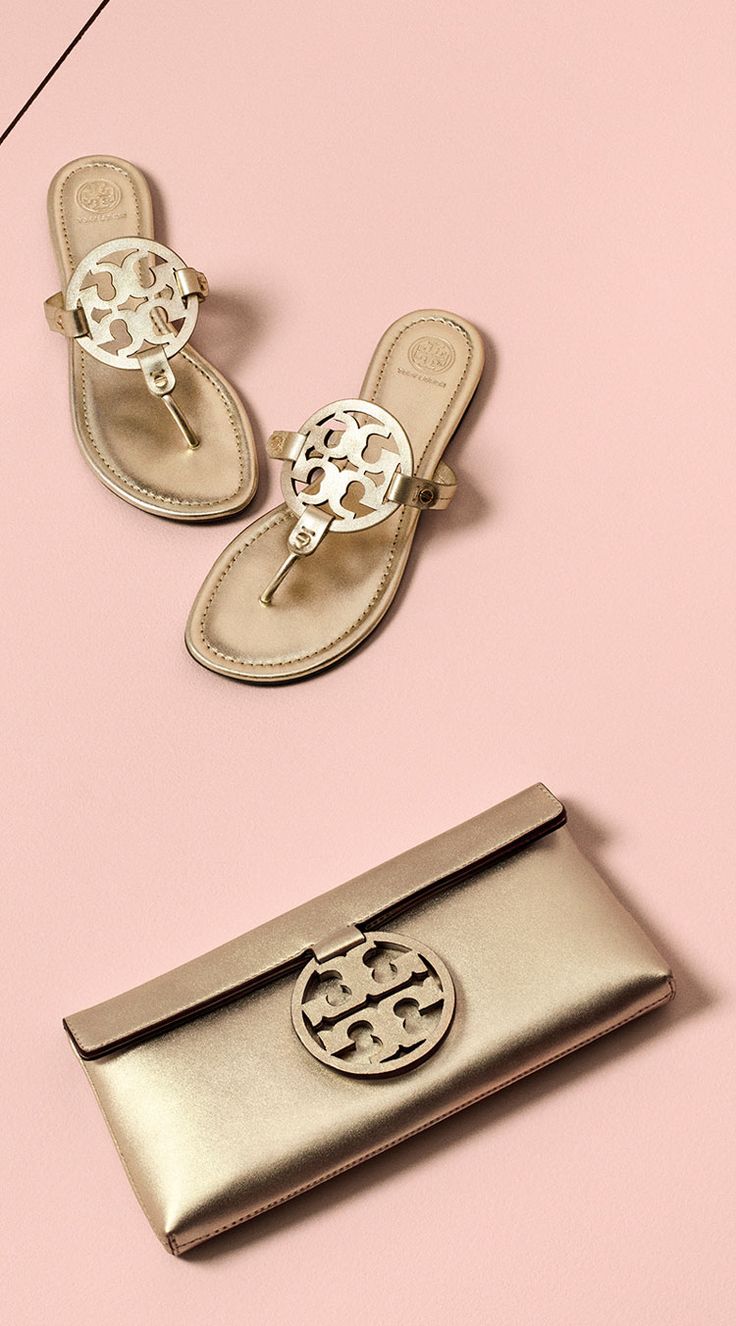 Tory Burch Purse, Miller Sandal, Fashion Shoes Sandals, Metallic Clutch, Disney Shoes, Tory Burch Sandals, Hand Painted Shoes, Tory Burch Flats, Tory Burch Bag