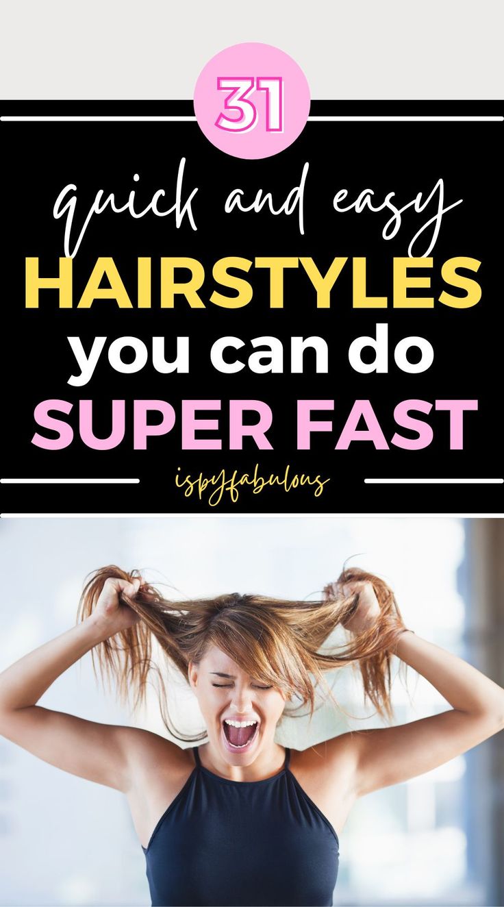 We've all been there, you slept through your email or you spend the whole morning getting everybody else ready only to have no time for yourself. Luckily, these hairstyles will be ready in a flash and you'll look pulled together and ready to go. #hairstyles #easyhairstyles #quickhairstyles To Go Hairstyles, Quick And Easy Hairstyles, Hair Tricks, Easy Hairstyles Quick, Bun Styles, Easy Updos, Time For Yourself, Mom Hairstyles, Easy Braids