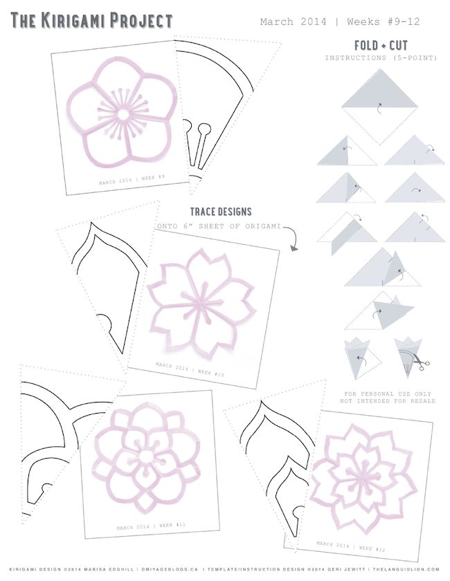 the instructions for how to make an origami flower with pictures and text on it