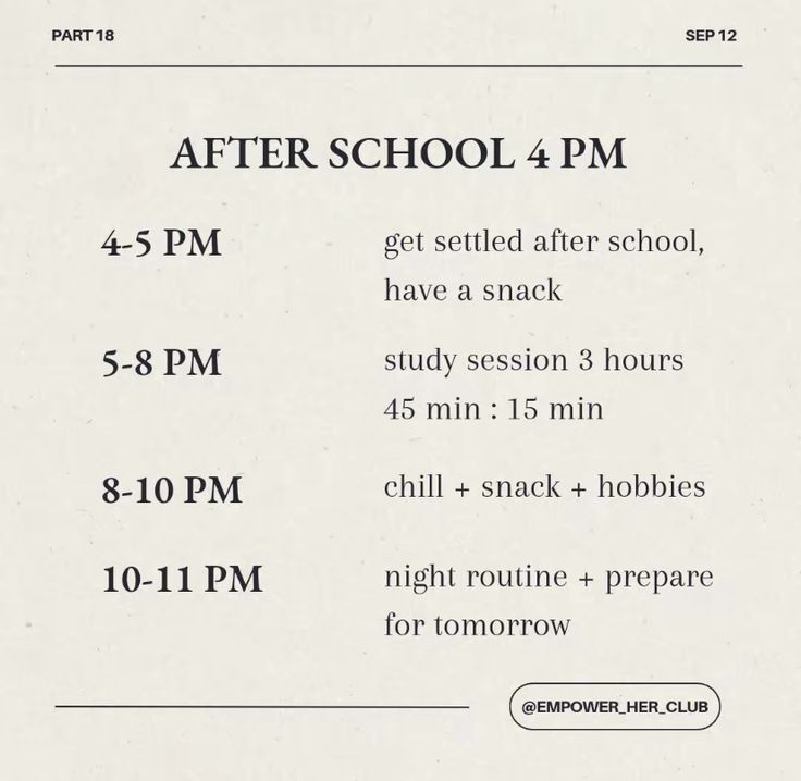 an advertisement for the after school program with dates and times to go back to school