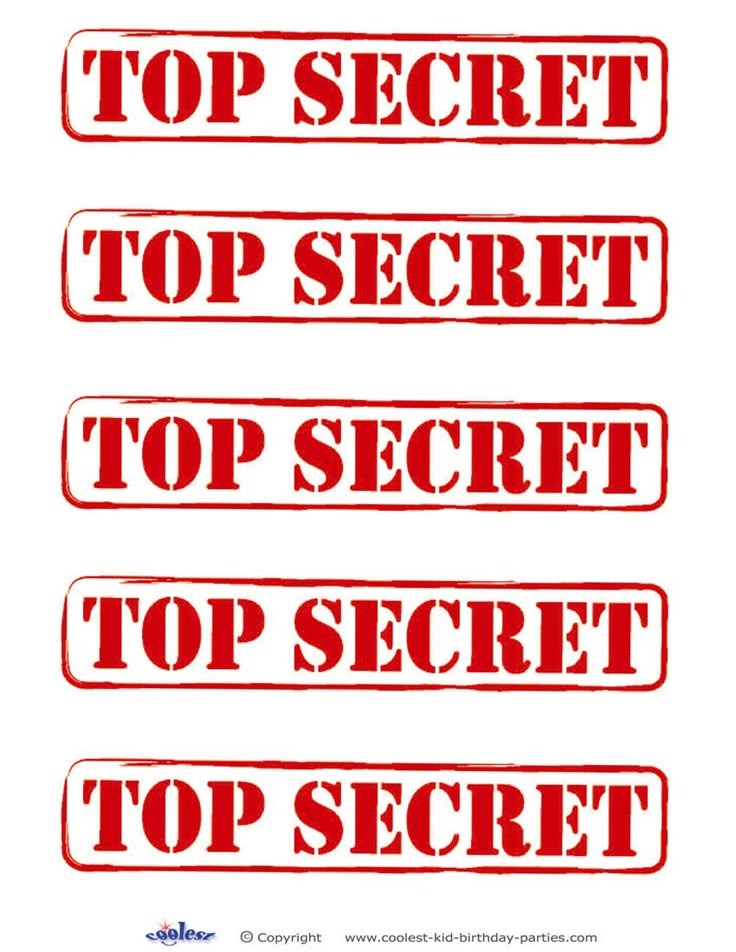 three red top secret stickers with the words'top secret'and'top secret '