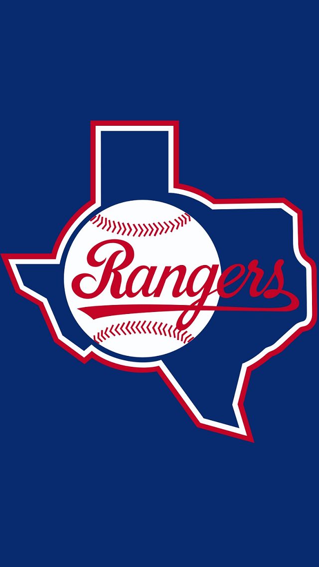 the rangers logo on a blue background with red, white and blue letters that spell it's home