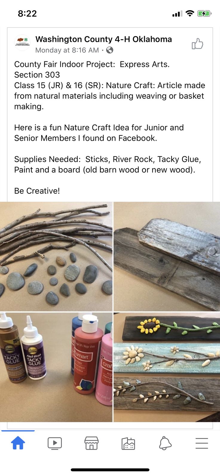 the screen shot shows several different items that are being used for crafts and other crafting