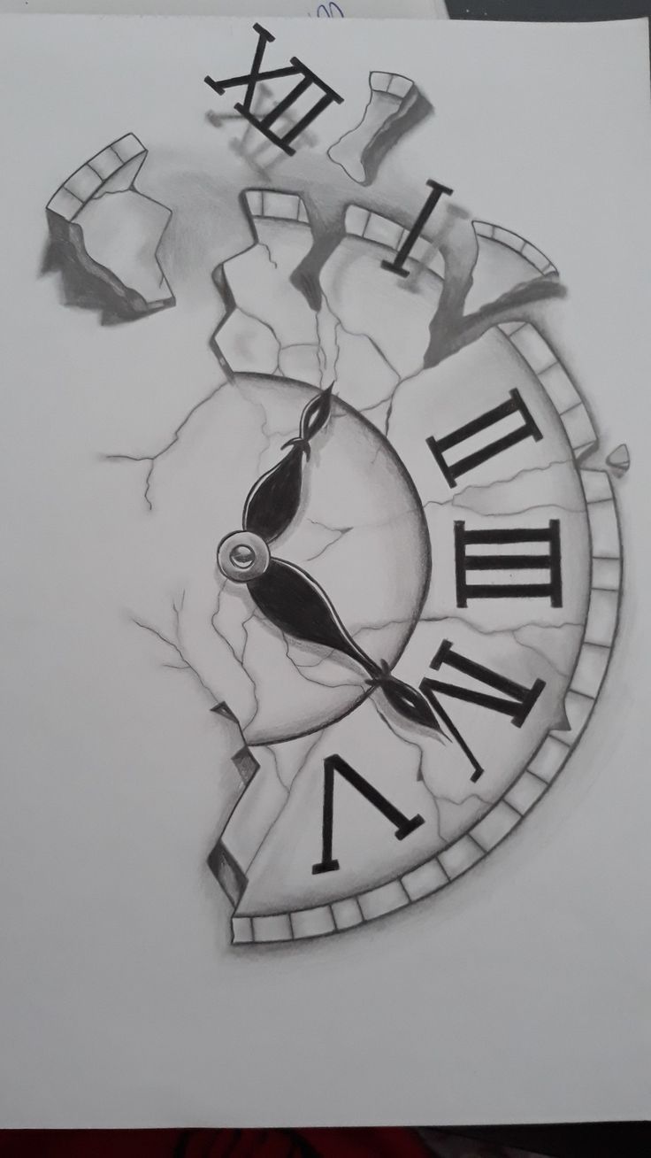 Clock Drawings, Drawing Dragon, Monster Tattoo, Clock Tattoo Design, Clock Tattoo, Meaningful Drawings, Cool Pencil Drawings, Art Sketches Pencil, Art Drawings Sketches Pencil