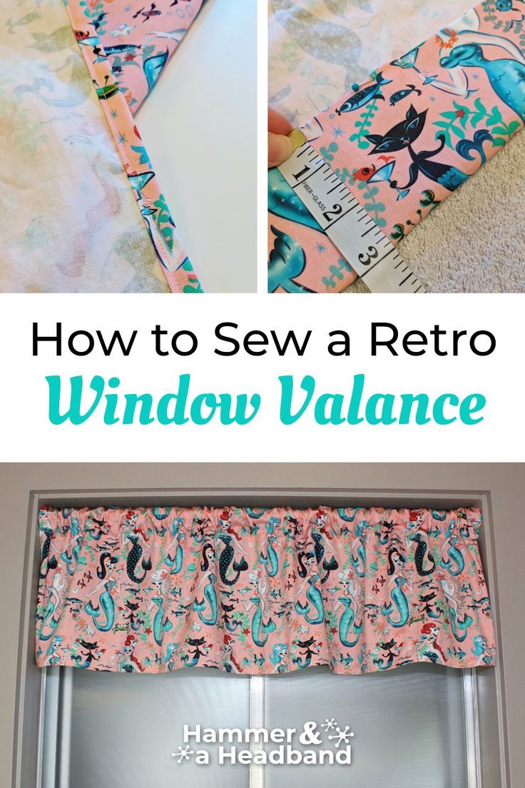 how to sew retro window valance with the instructions for making an easy sewing project