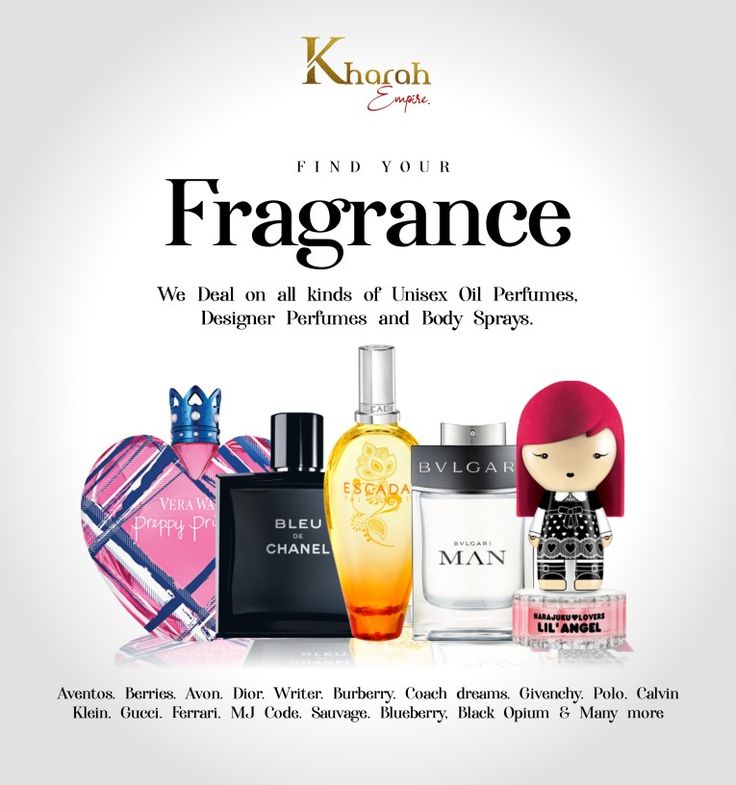 an advertisement for the perfume brand