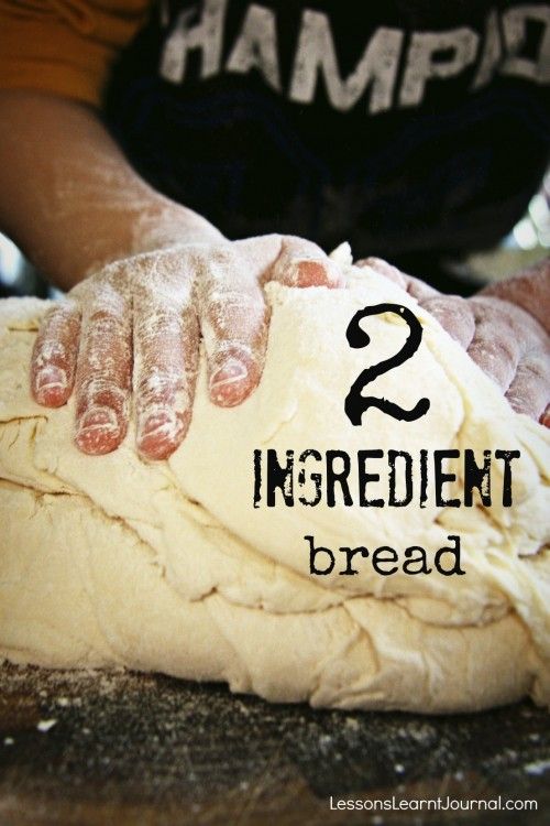 a person kneading dough with the words ingredient bread written on it in front of them