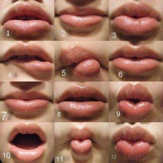 multiple images of lips with different shapes and sizes