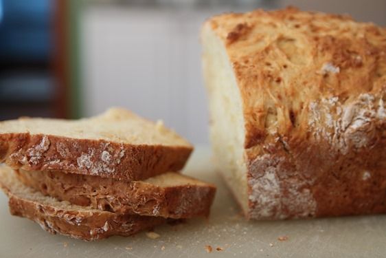 a loaf of bread sitting on top of a counter