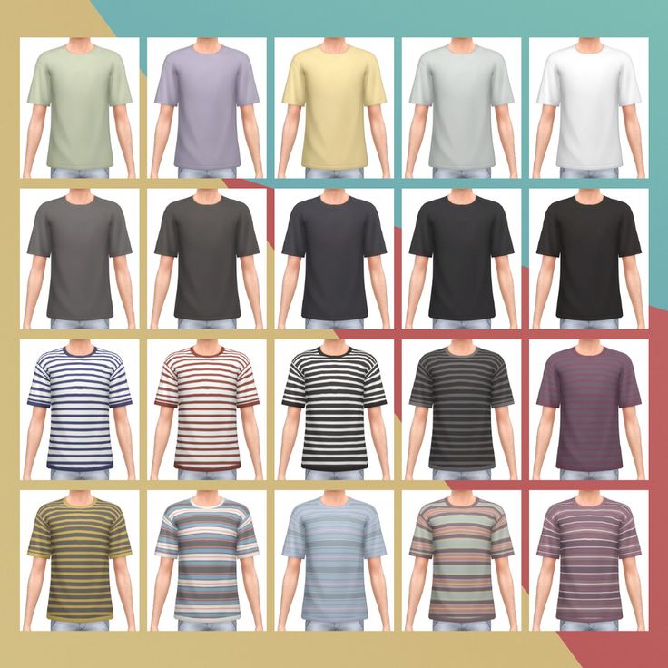 men's t - shirts with different colors and sizes for the simse version