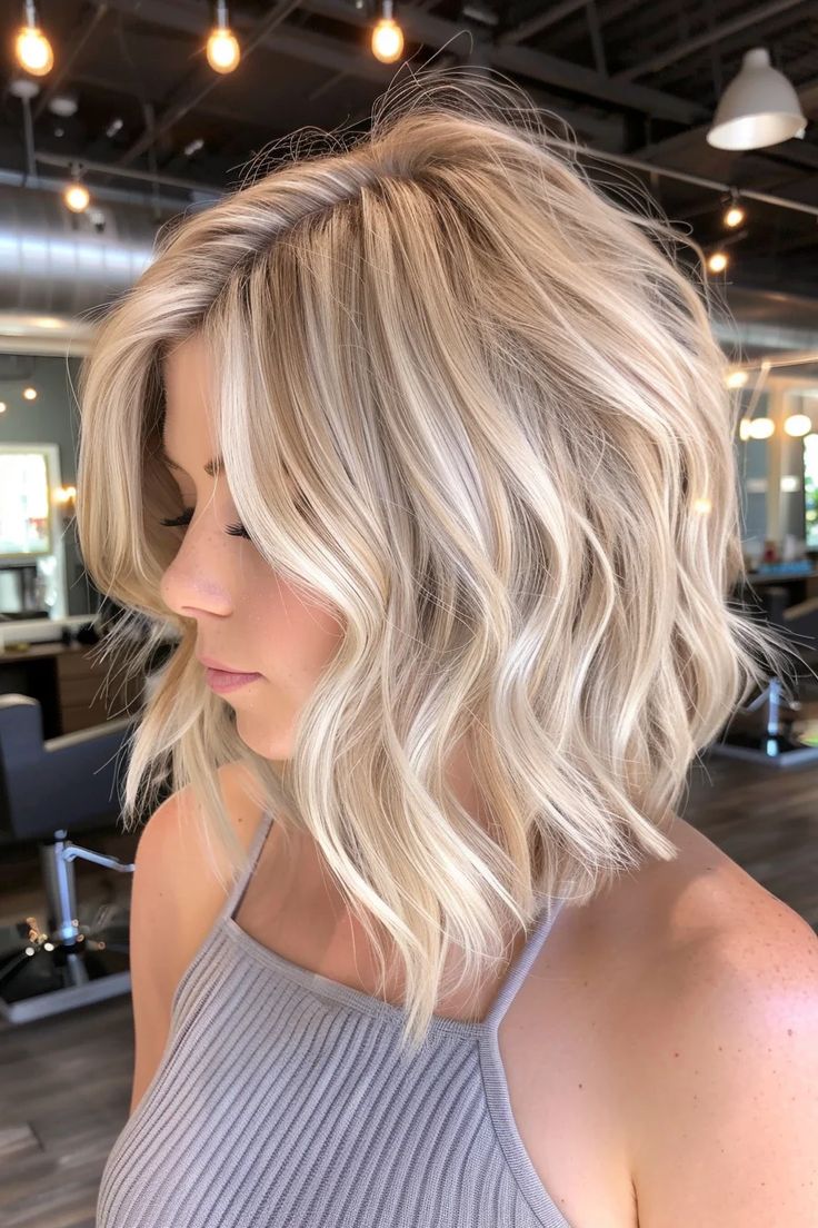 Blondes might have more fun, but milky blonde is where the magic truly happens. This trending shade is the ultimate fusion of soft creaminess and radiant lightness, perfect for anyone craving a fresh, luminous update. Drastic Blonde Hair Change, Blond Teasy Lights, Blonde At 50 For Women, Bright Blonde Smudge Root, Harmony Beaus Hair, All Over Cool Blonde Hair Color, Winter Blonde Hair Trends 2024, Short Bayalage Blond, Blonde For 40 Year Olds