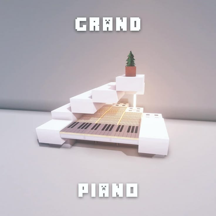 an image of a piano made out of lego blocks with the words grand on it