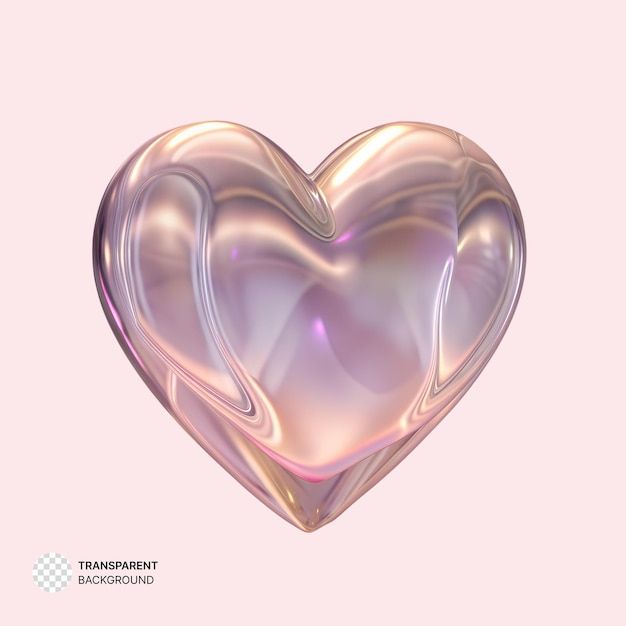 a heart shaped object on a pink background