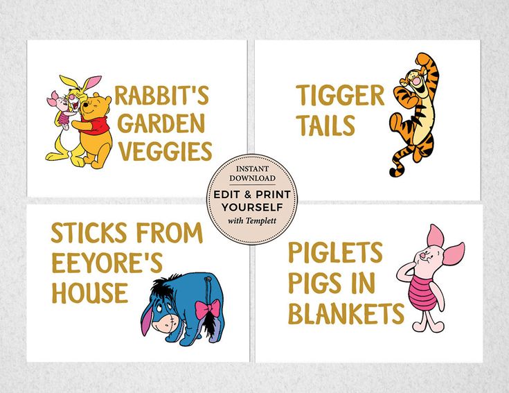 winnie the pooh and tigger stickers are shown in three different styles, including one