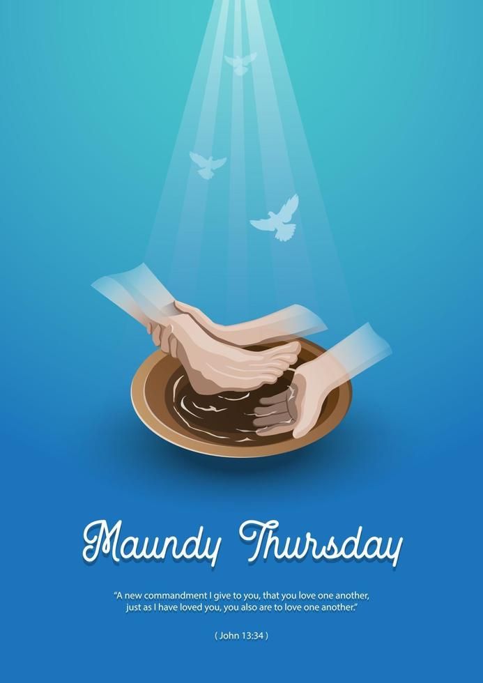 a plate with some food on it and the words maundy thursday