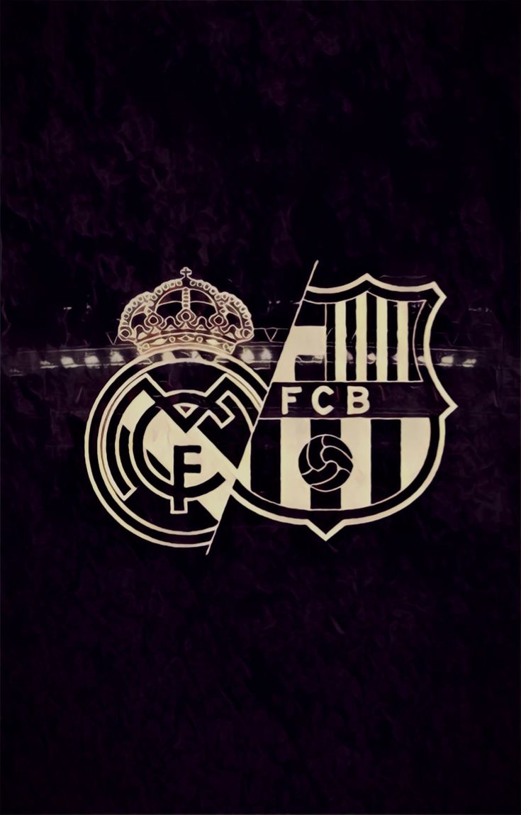 the real madrid logo is shown in this black and white photo, which appears to be part of an official club crest