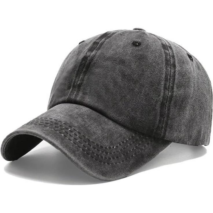 Color: Black(Washed) *Vintage Washed Distressed Cotton Baseball Cap, Classic And Timeless Style. Soft Fabric In Washed Style, 99% Cotton Made, Soft, Lightweight Denim Fabric, Make Sure Better Comfort Wearing. Dad Hat, Low Profile Unconstructed. *Adjustable Metal Buckle Back Closure, Great Fit For Most Head Sizes Ensure Comfort At All Times. Reinforced Professionally Hemming-Stitch, Lightweight But Durable Makes Baseball Cap Can Ensure Longtime Use. *Adjustable Size - One Size Fits Most: Head Cir Hat Flat Cap, Binnie Hat For Men, Fitted Hat Black Men, Luxury Short Brim Bucket Hat For Men, Stratus Hat Low Carhartt, New Balance Baseball Cap, Base Pro Hat, Black Hat Baseball, Hemming Stitch