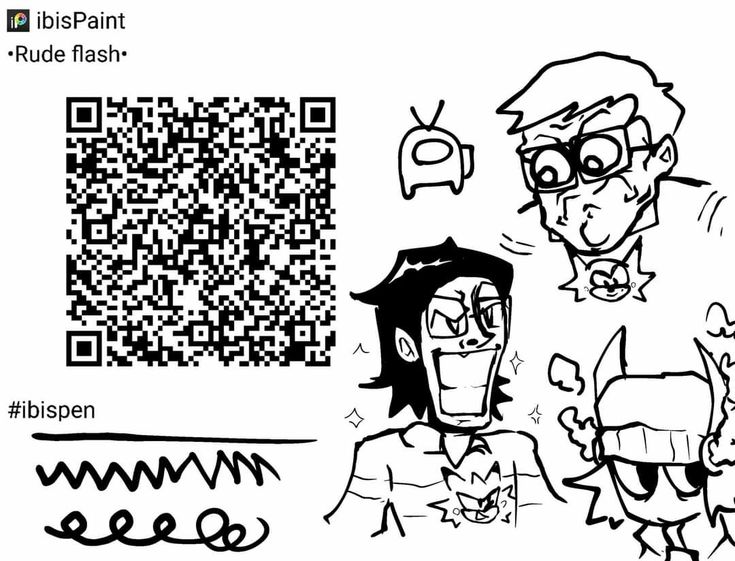 an image of a cartoon character with a qr code