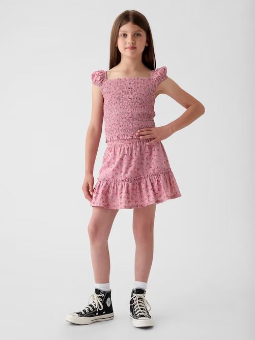 Shop Girl's Clothes & Outfits | Gap Kids Beach Fashion, Kids Smock, Floral Prints Fashion, Preteen Fashion, Festival Skirts, Gender Equality, Brand Guide, Hair Brown, Support People