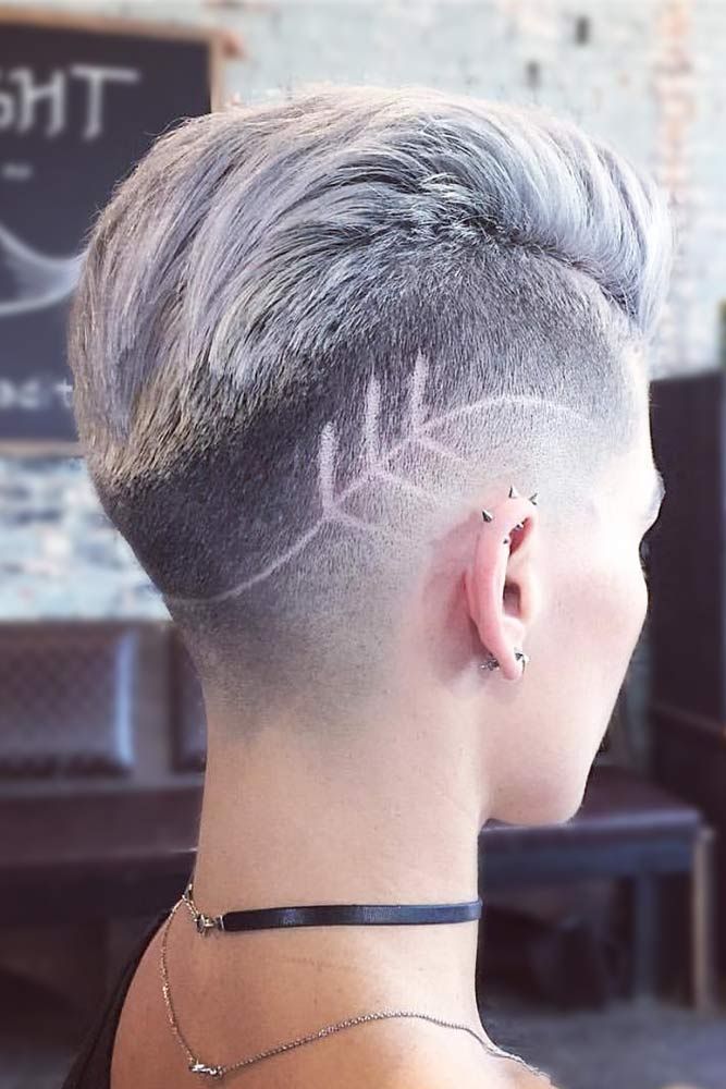 27 Undercut Fade Ideas For Women To Blow People’s Minds Shaved Undercut Designs, Hair Tattoo Designs, Undercut Hair Designs, Undercut Hairstyles Women, Brunette Hairstyles, Undercut Long Hair, Shaved Hair Designs, Hair Tattoo, Short Hair Undercut