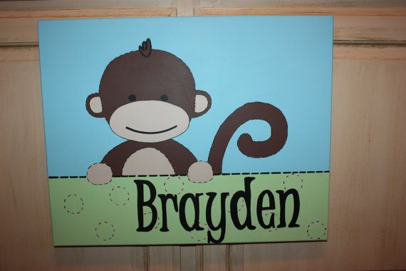 a sign with a monkey on it that says brady