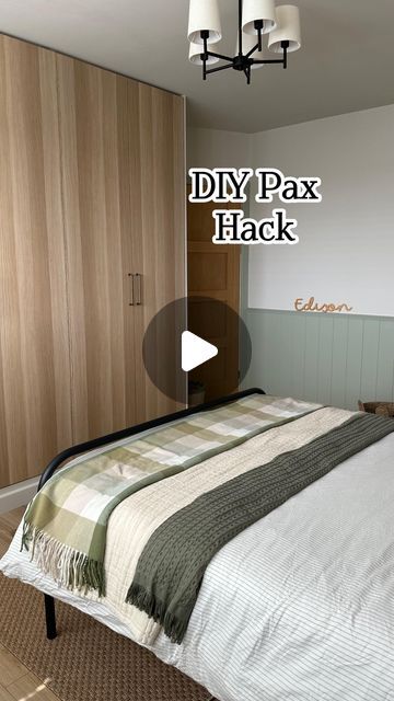 an image of a bedroom setting with diy pax hack