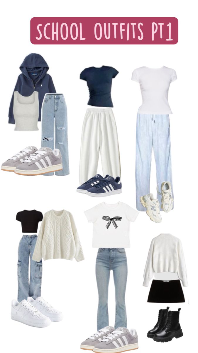 Cute trendy stylish school outfits Seventh Grade Outfit Ideas, Cute Outfits For Field Trips, Cute Trendy School Outfits, School Outfit Inspo Highschool, Outfits For School 12-13, What To Wear On Thursday For School, Good Outfit Ideas For School, Outfit Ideas For School Mid Size, Sweater Outfits School