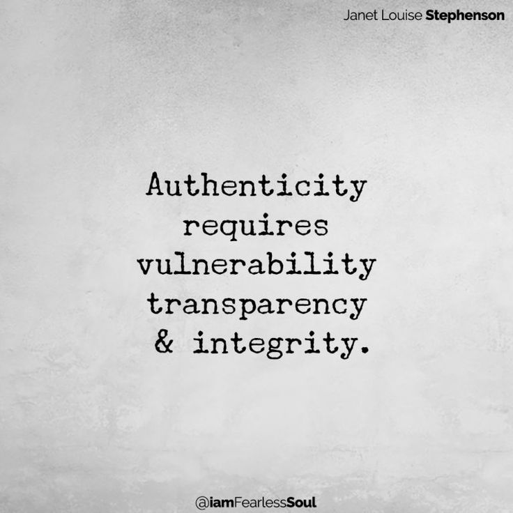 the words authenticity requires vulnerability, transparency and integity on a white background