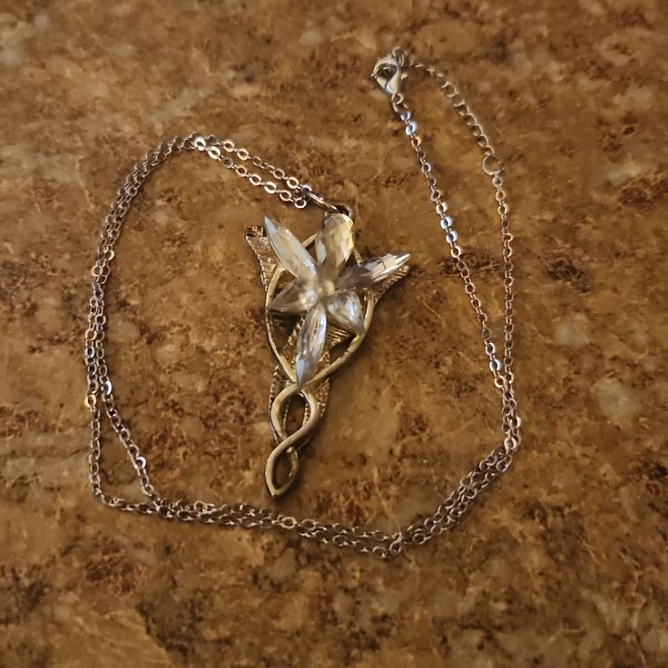 Elven Star Necklace Lord Or The Rings Star Jewelry Necklace, Elven Jewelry Necklaces, Elven Circlet, Elven Ring, Star Necklace, Wedding Necklace, Ring Necklace, Womens Jewelry Necklace, Jewelry Necklaces