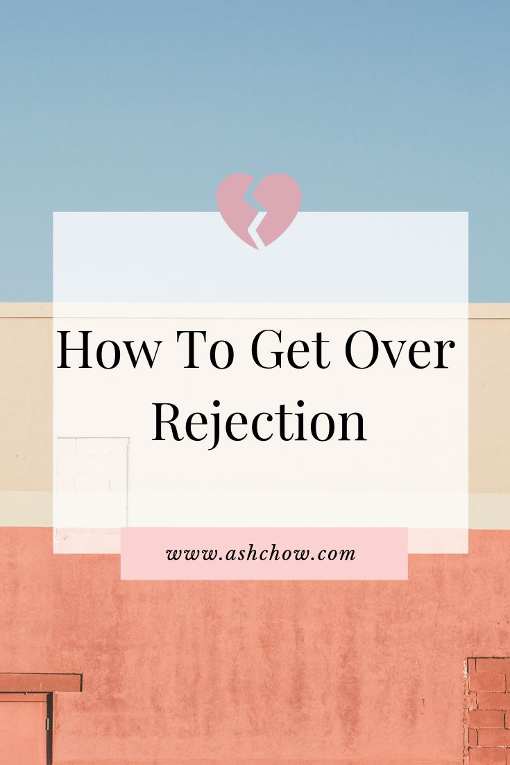 a pink wall with the words how to get over rejection written on it in white