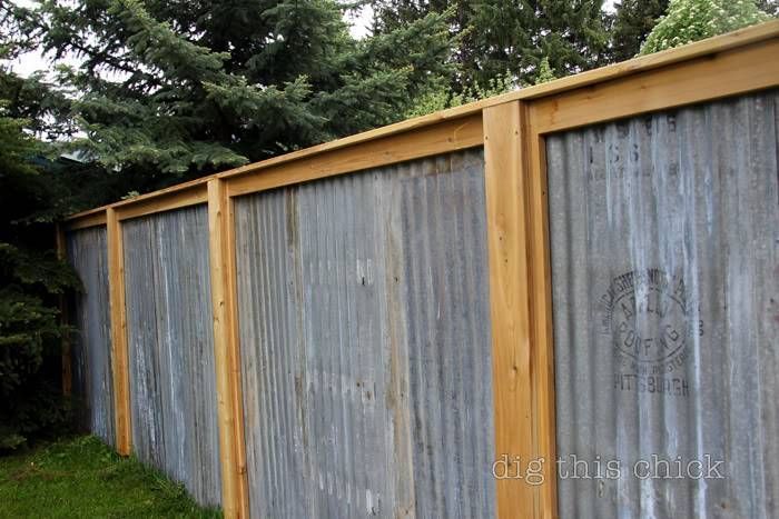 How To Creatively Use Corrugated Metal Panels In Home-Related Projects |  Backyard Fences, Corrugated Metal Fence, Fence Design