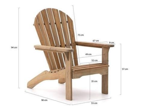 a wooden chair is shown with measurements for the seat and armrests on it