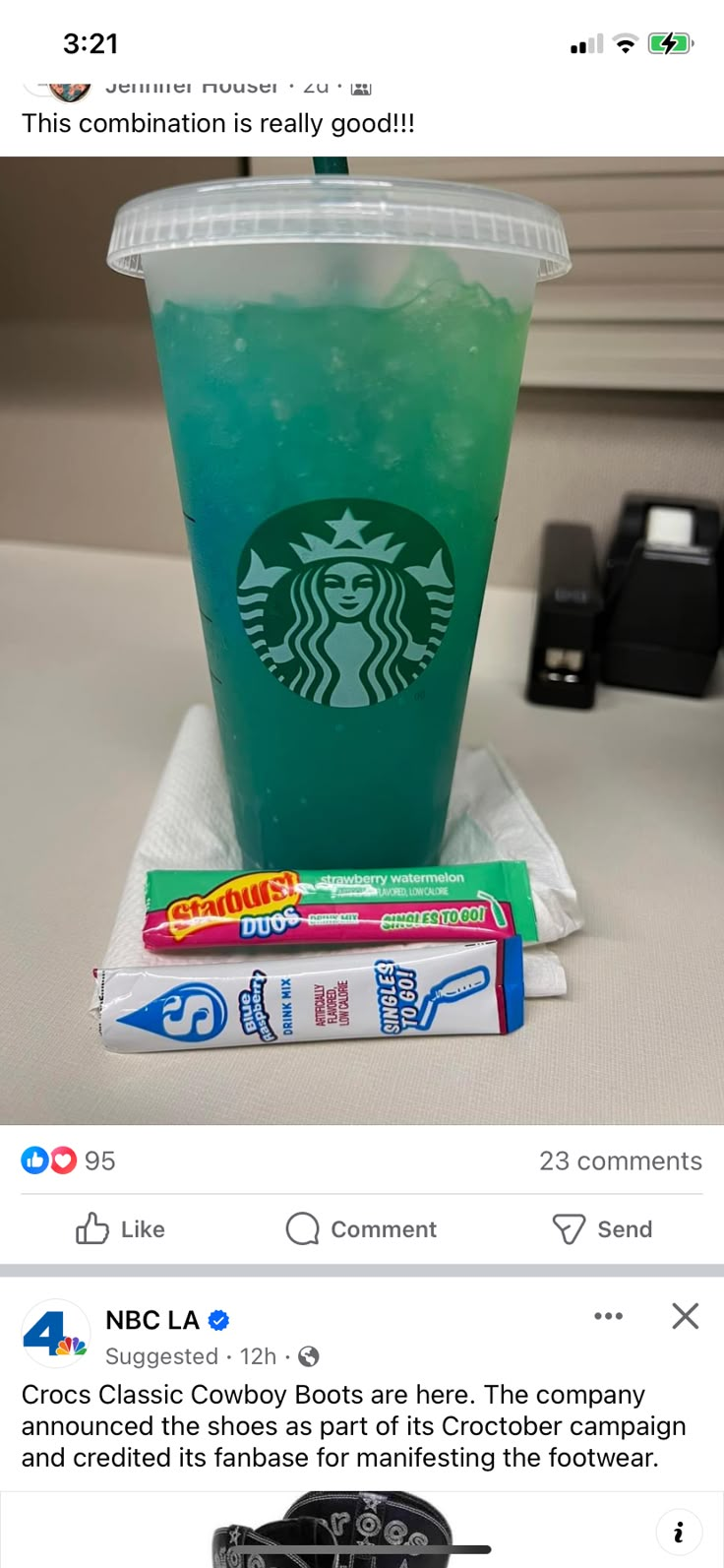 a starbucks cup with candy and toothpaste on it