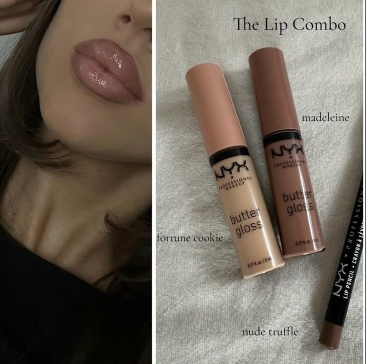 Brown Liner Lip Combo, Nude Lip Combos For Light Skin, Good Lip Combos, Maquillage On Fleek, Lip Combos, Butter Gloss, Girly Makeup, Lip Makeup Tutorial, Makeup Help